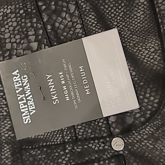 Simply Vera Vera Wang Skinny High Rise Snake Print Jeans Black Medium - Picture 7 of 12